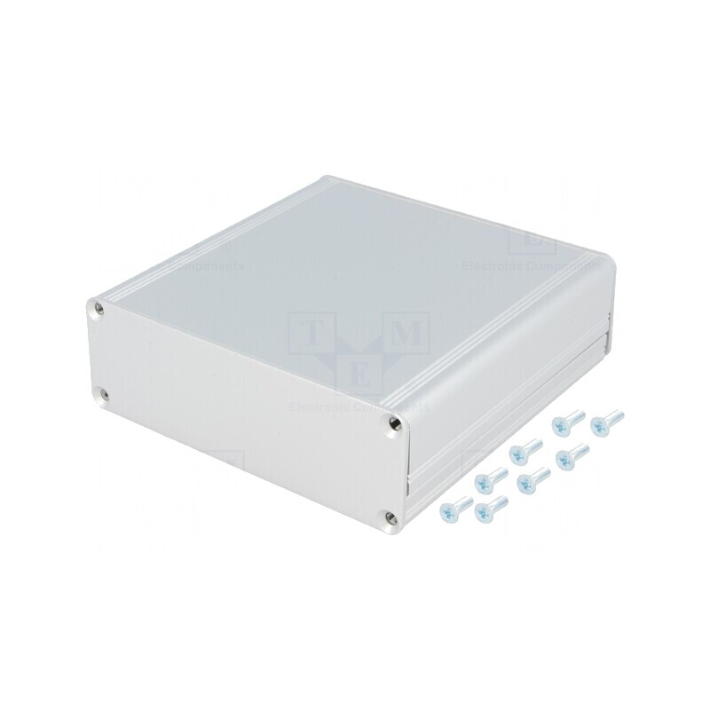 Carcasă aluminiu gri AKG 105x100x34mm | Electronic-mag.ro | Componente Electronice