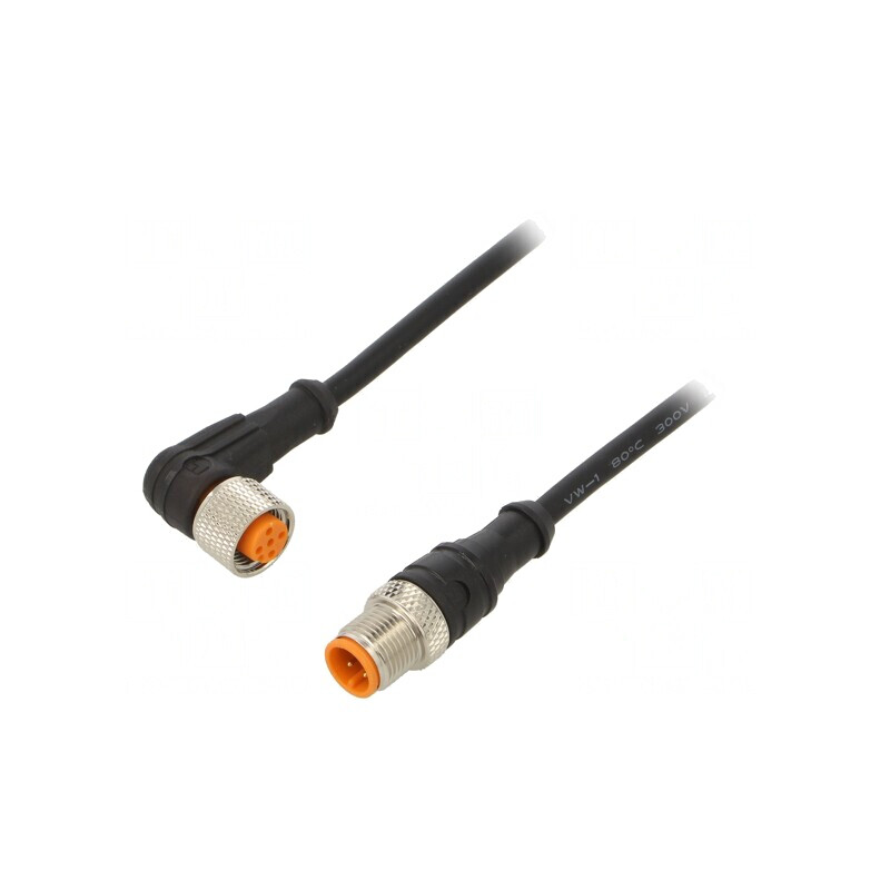 Cablu de conectare M12 2m IP67 30VDC | Electronic-mag.ro | Componente Electronice