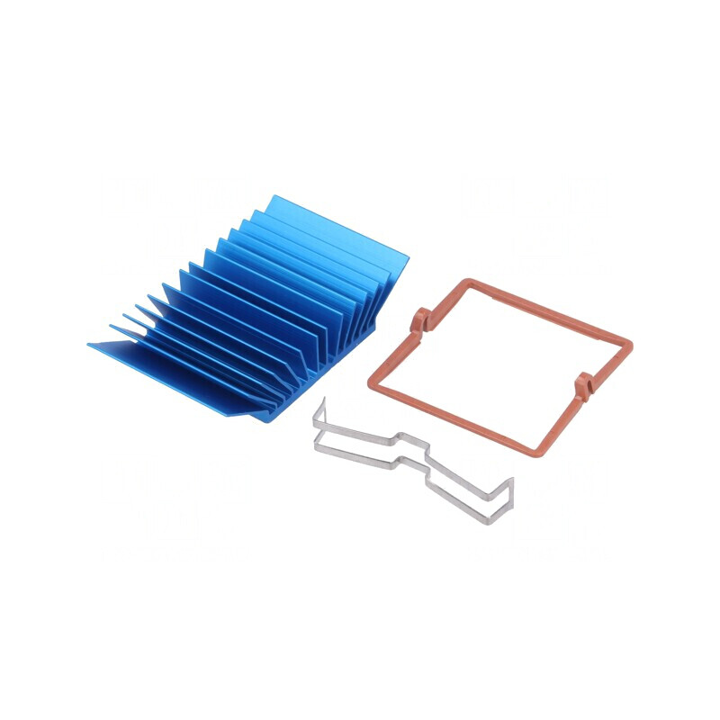 Radiator extrudat cu aripioare BGA albastru 37.5mm 2.8°C/W | Electronic-mag.ro | Componente Electronice