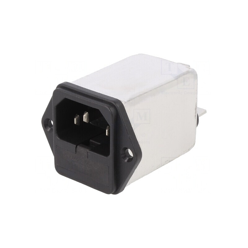Conector Alimentare AC Tată 6A 250V IEC 60320 1,1mH | Electronic-mag.ro | Componente Electronice
