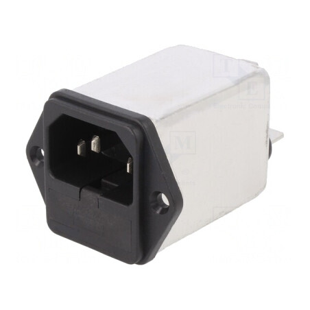 Conector Alimentare AC Tată 6A 250V IEC 60320 1,1mH | Electronic-mag.ro | Componente Electronice