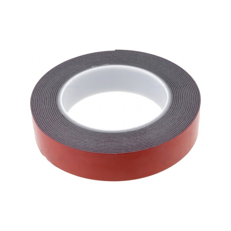 Bandă dublu adezivă acrilică neagră 25mm x 5m AFTC 6411 | Electronic-mag.ro | Componente Electronice