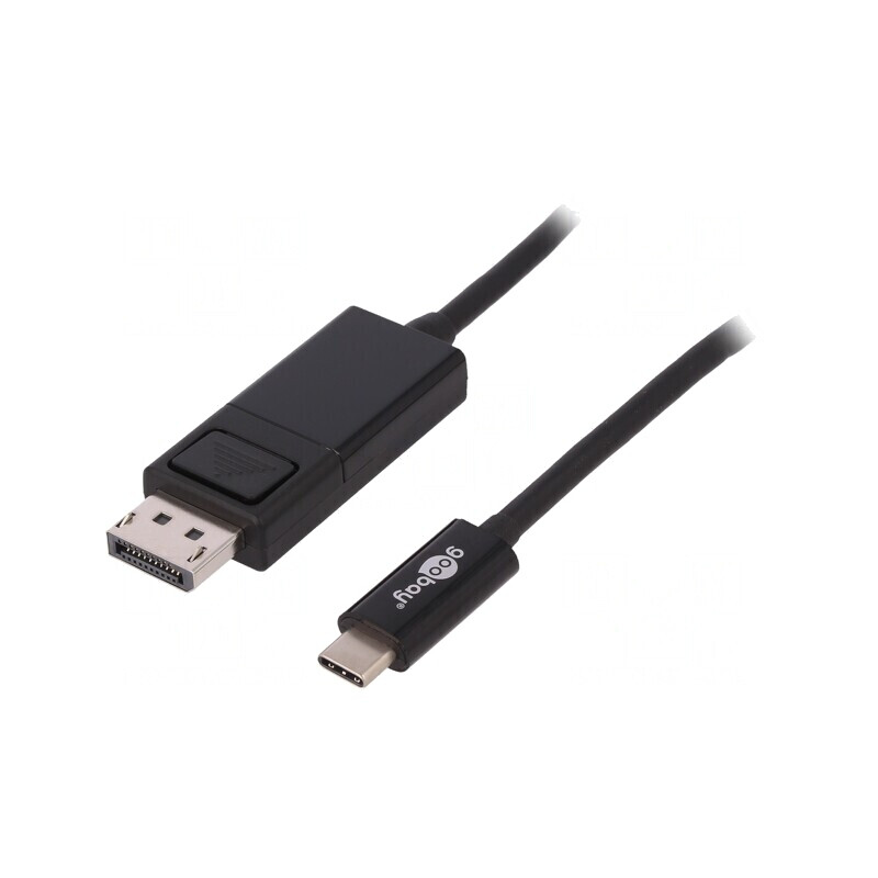 Adaptor DisplayPort la USB C Negru 1.2m | Electronic-mag.ro | Componente Electronice