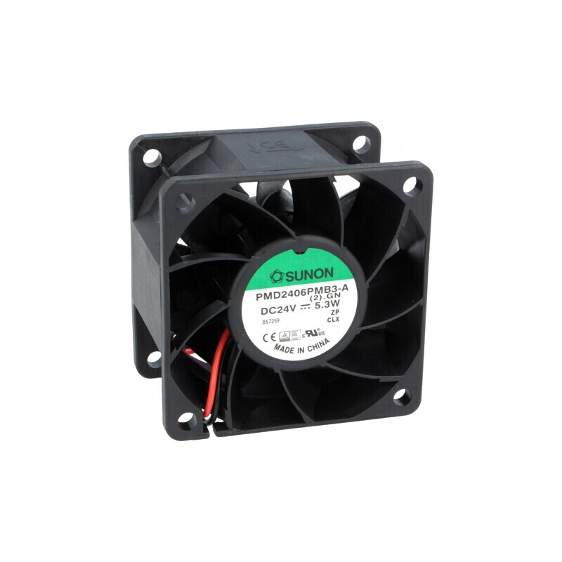 Ventilator DC Axial 24V 60x60x38mm 70.5m3/h 47dBA | Electronic-mag.ro | Componente Electronice