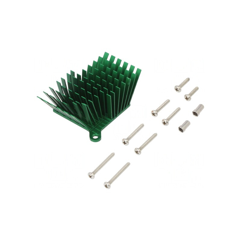 Radiator extrudat cu aripioare BGA verde 40x38mm | Electronic-mag.ro | Componente Electronice Radiator extrudat cu aripioare BGA verde 40x38mm | Electronic-mag.ro | Componente Electronice