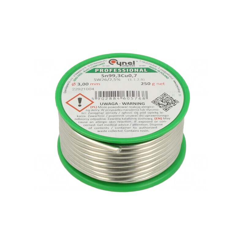 Sârmă de Lipit fără Plumb 3mm 250g | Electronic-mag.ro | Componente Electronice Sârmă de Lipit fără Plumb 3mm 250g | Electronic-mag.ro | Componente Electronice