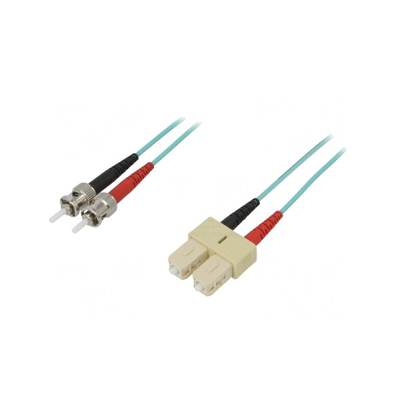 Patch cord fibră SC/UPC-ST/UPC 2m albastru | Electronic-mag.ro | Componente Electronice