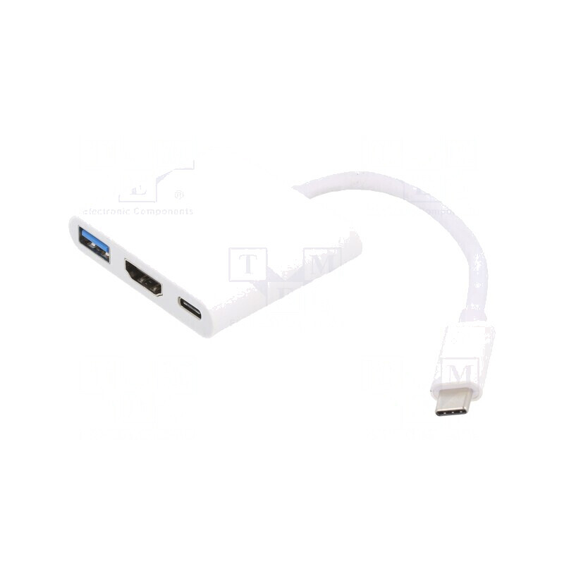 Adaptor USB 3.0/3.1 Nichelat 0,2m Alb-Argintiu | Electronic-mag.ro | Componente Electronice