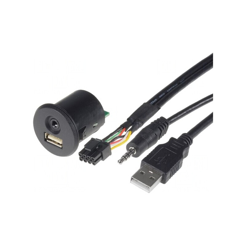 Adaptor USB/AUX Nissan Jack 3.5mm 4 Pin USB A Soclu | Electronic-mag.ro | Componente Electronice