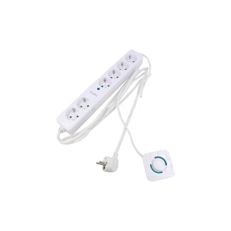 Prelungitor 6 Prize 230V 16A Alb | Electronic-mag.ro | Componente Electronice