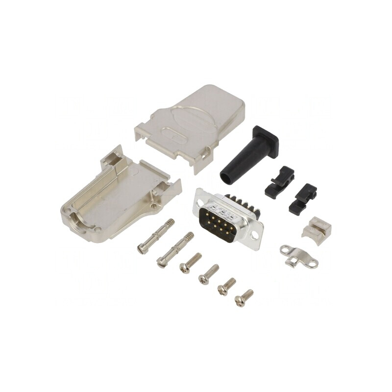 Conector D-Sub 9-Pin Tată Drept Terminal cu Șurub Gold Flash | Electronic-mag.ro | Componente Electronice
