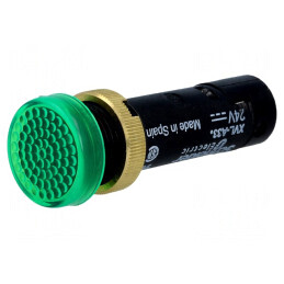 Lampă de control LED verde 24VDC Ø12mm IP40 plastic | Electronic-mag.ro | Componente Electronice