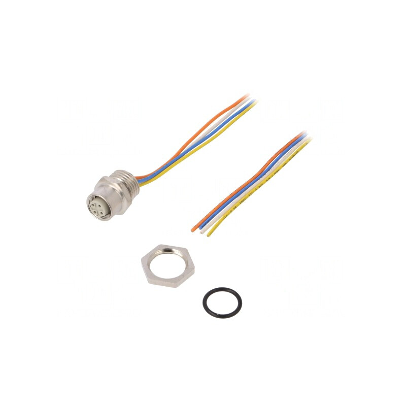 Soclu M12 4P Mamă cu Cabluri Ethernet | Electronic-mag.ro | Componente Electronice