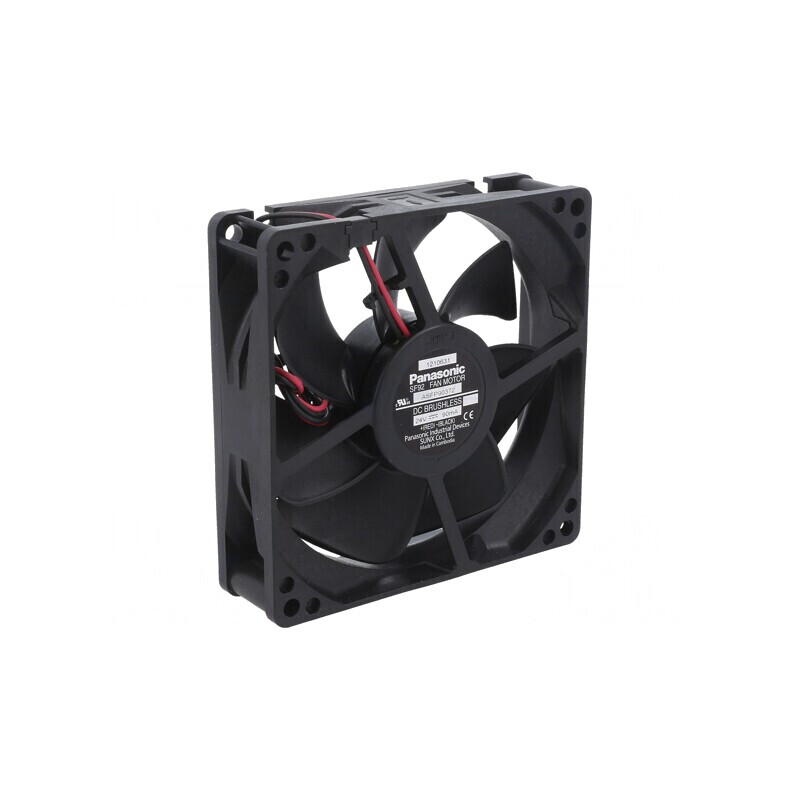 Ventilator Axial 24VDC 92x92x25mm 76.8m3/h 29dBA cu Bilă | Electronic-mag.ro | Componente Electronice