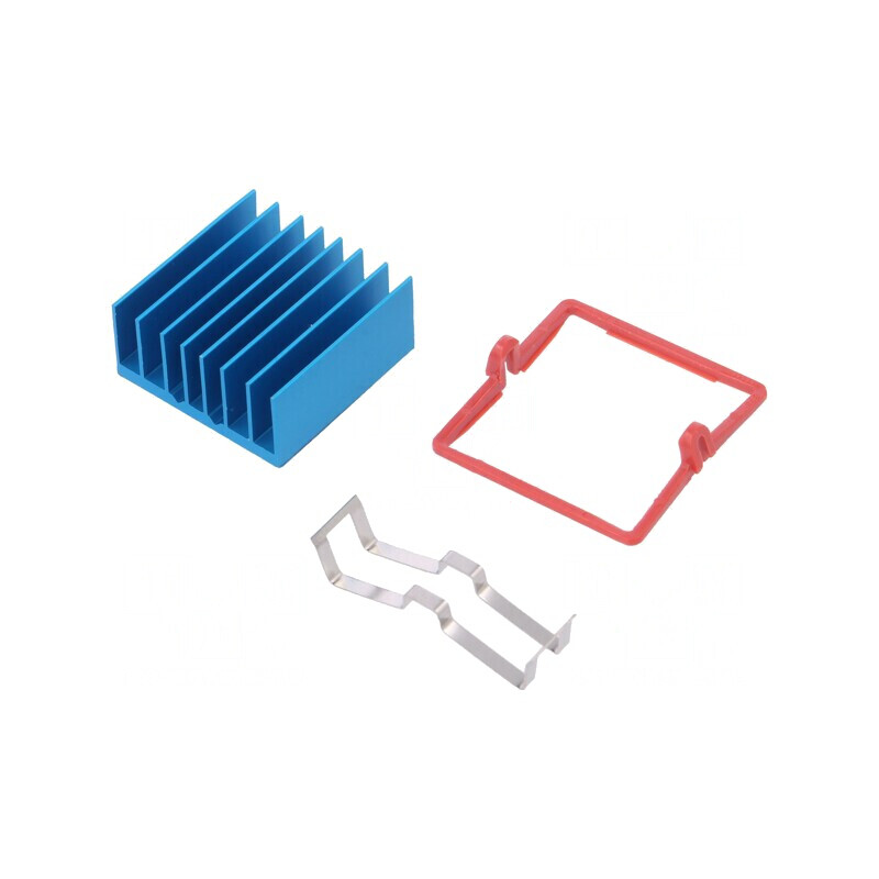 Radiator extrudat cu aripioare BGA albastru 27x27mm | Electronic-mag.ro | Componente Electronice