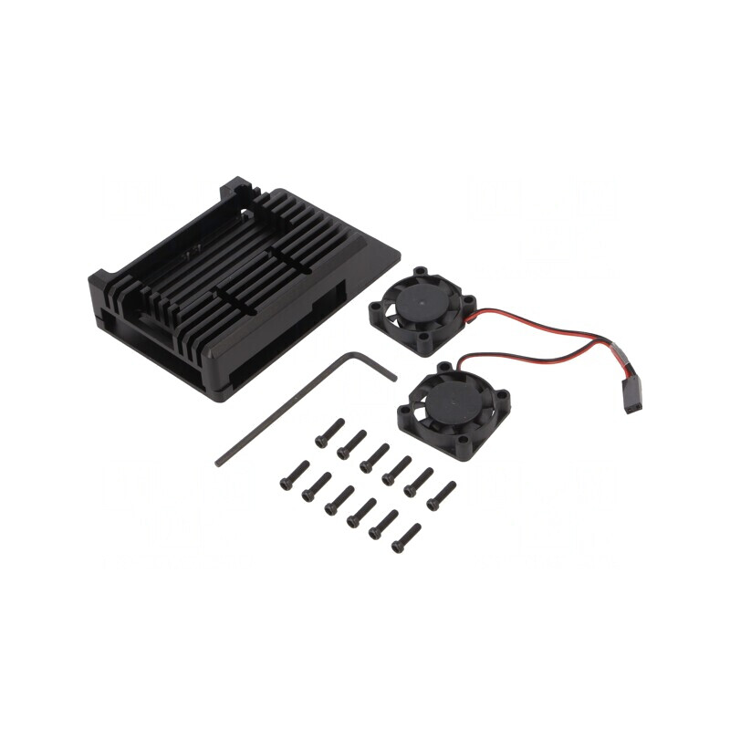 Carcasă Aluminiu Neagră pentru Raspberry Pi 4 B | Electronic-mag.ro | Componente Electronice Carcasă Aluminiu Neagră pentru Raspberry Pi 4 B | Electronic-mag.ro | Componente Electronice