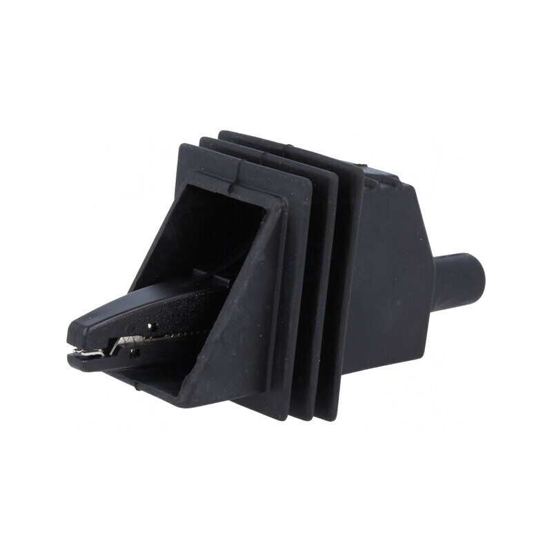 Bornă crocodil 20A neagră 25mm 5kV | Electronic-mag.ro | Componente Electronice