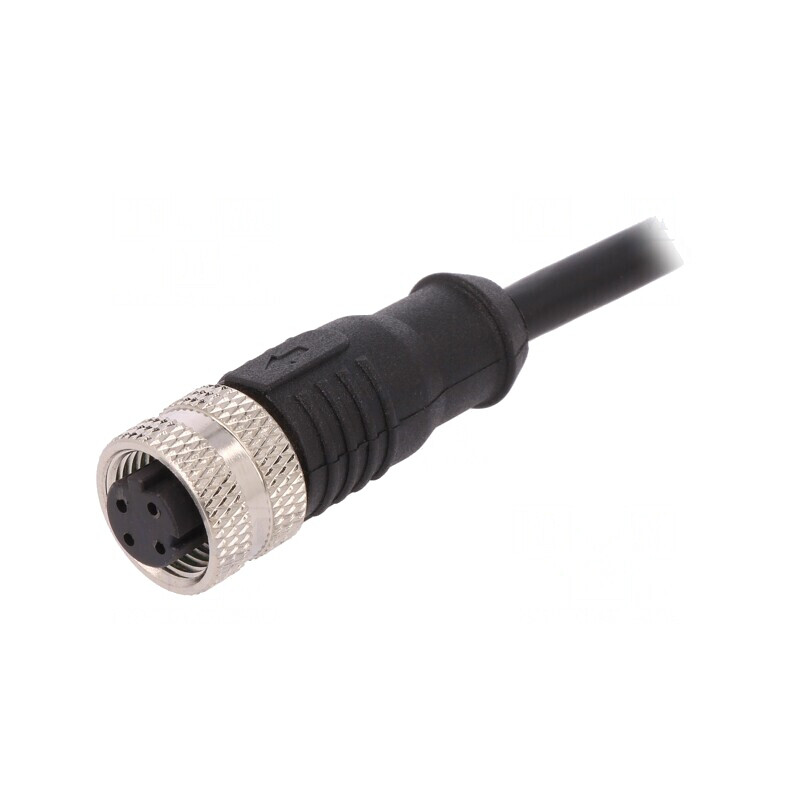 Mufă M12 mamă 4 pini Ethernet IP67 1m | Electronic-mag.ro | Componente Electronice