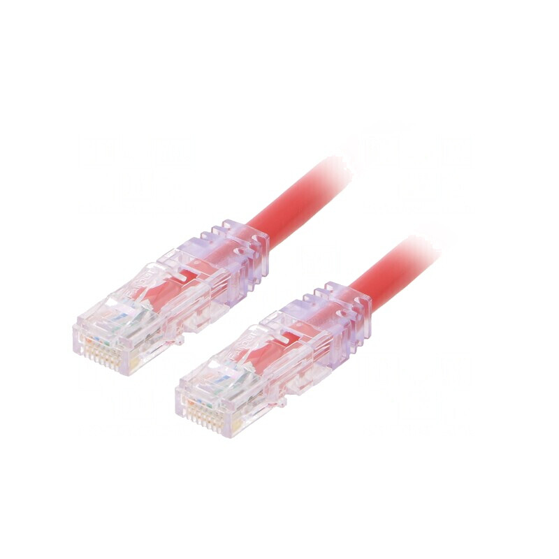 Cablu Patch Cord UTP Cat6a 3m Roșu | Electronic-mag.ro | Componente Electronice