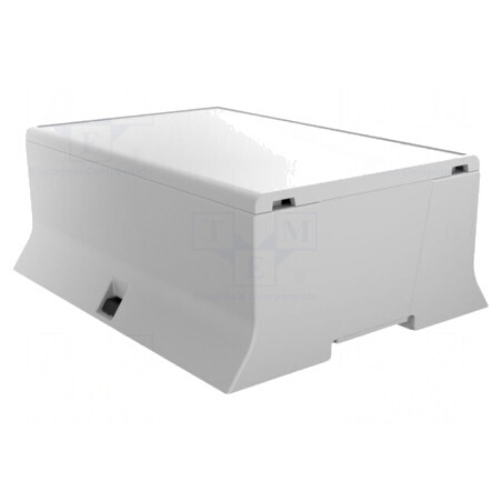 Carcasă pentru șină DIN ABS gri 110x142x53mm | Electronic-mag.ro | Componente Electronice