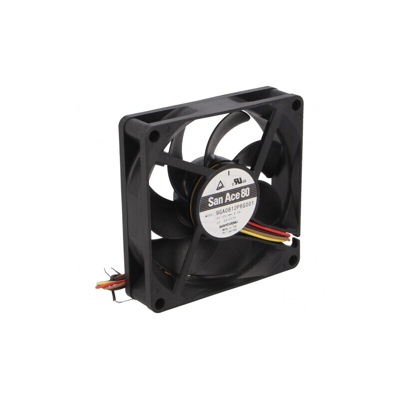 Ventilator DC axial 12V 80x80x20mm 103,2m3/h 45dBA cu bilă | Electronic-mag.ro | Componente Electronice