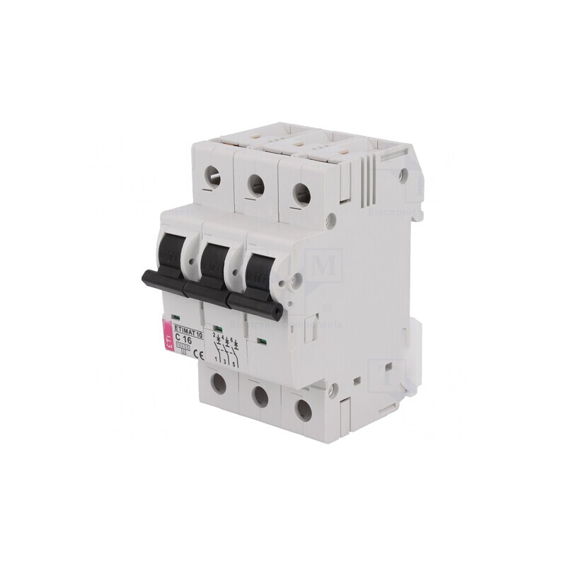 Întrerupător de Supracurent 16A 3 Poli 230/400V | Electronic-mag.ro | Componente Electronice