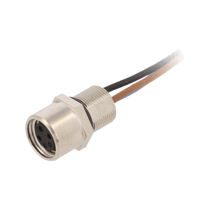 Conector M8 Mamă 3 PIN pentru Montare Pe Panou | Electronic-mag.ro | Componente Electronice