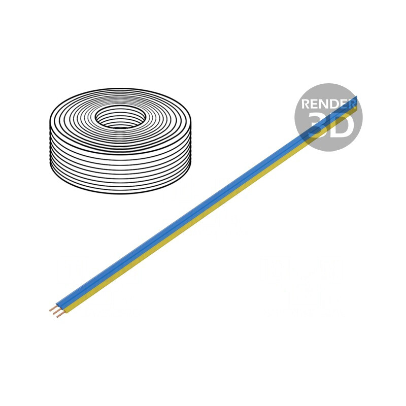 Cablu Bandă Litat Cu 3x0,25mm2 PVC Albastru Galben | Electronic-mag.ro | Componente Electronice Cablu Bandă Litat Cu 3x0,25mm2 PVC Albastru Galben | Electronic-mag.ro | Componente Electronice