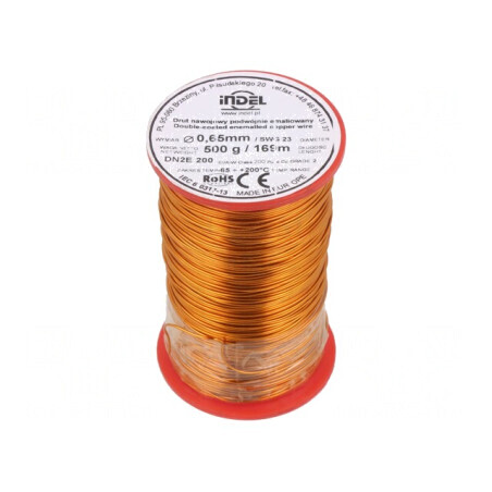Sârmă bobină emailată 0,65mm 0,5kg Cu | Electronic-mag.ro | Componente Electronice