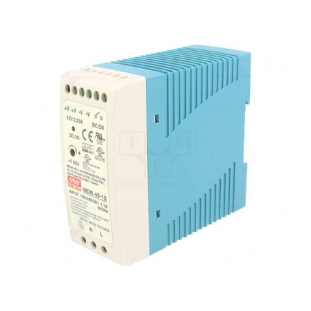 Alimentator pulsatoriu pentru șină DIN 40W 12V 3,33A | Electronic-mag.ro | Componente Electronice
