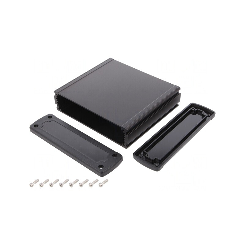 Carcasă Universală Aluminiu 146,6mm x 129mm x 41,6mm Negru | Electronic-mag.ro | Componente Electronice
