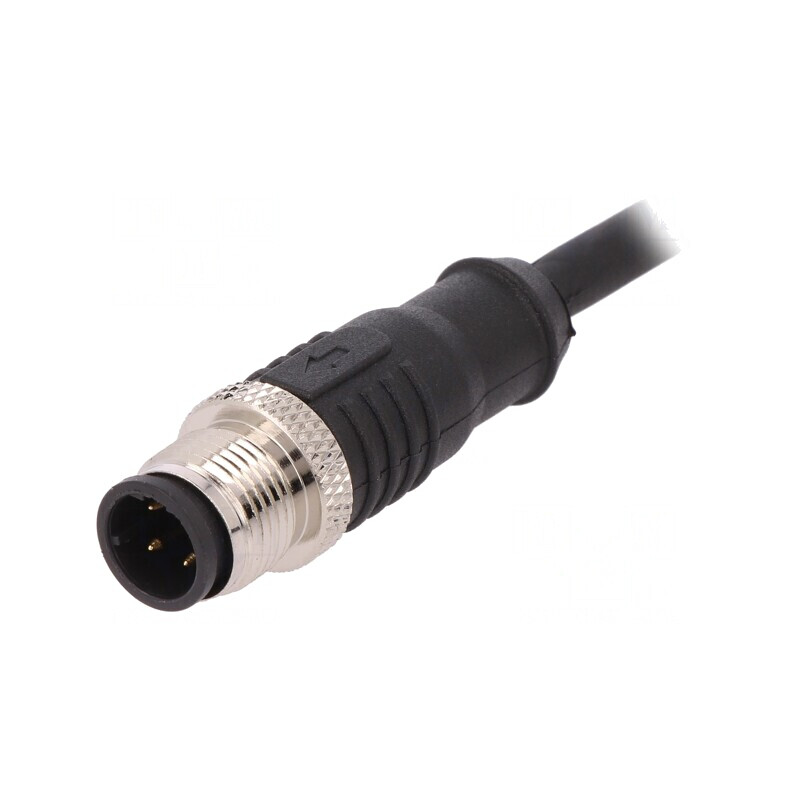 Mufă M12 4PIN Ethernet IP67 250V 4A Drept 1m | Electronic-mag.ro | Componente Electronice
