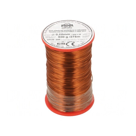 Sârmă emailată dublă 0,5mm 0,5kg Cu | Electronic-mag.ro | Componente Electronice