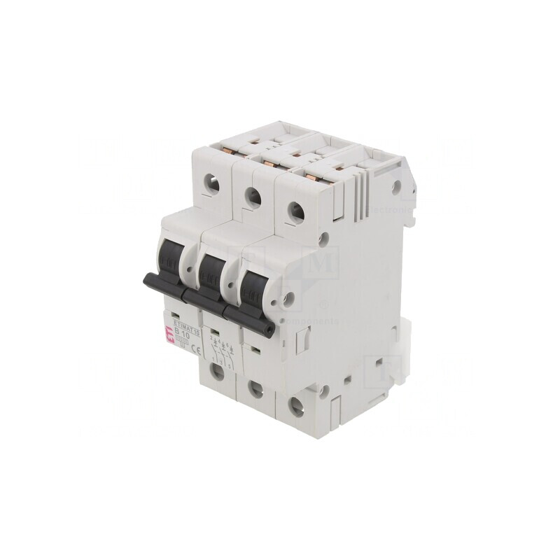 Întrerupător de Supracurent 10A 3 Poli 10kA 230/400V | Electronic-mag.ro | Componente Electronice