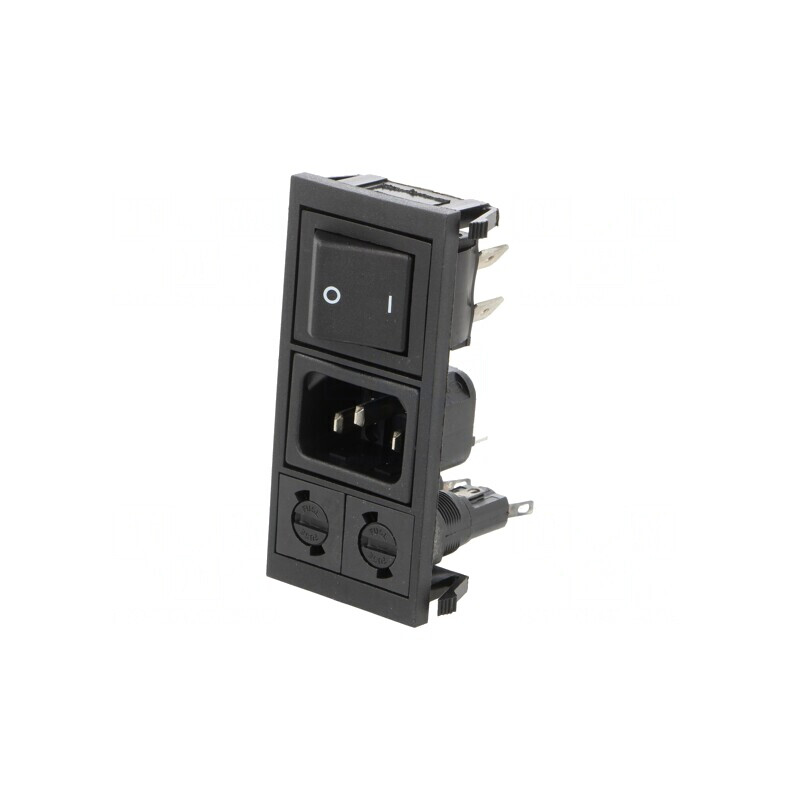Conector de alimentare AC 10A 250V IEC 60320 | Electronic-mag.ro | Componente Electronice