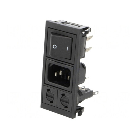 Conector de alimentare AC 10A 250V IEC 60320 | Electronic-mag.ro | Componente Electronice