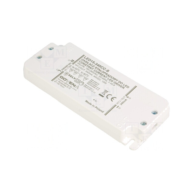Alimentator LED 15W 10-44VDC 340mA 185-265VAC | Electronic-mag.ro | Componente Electronice