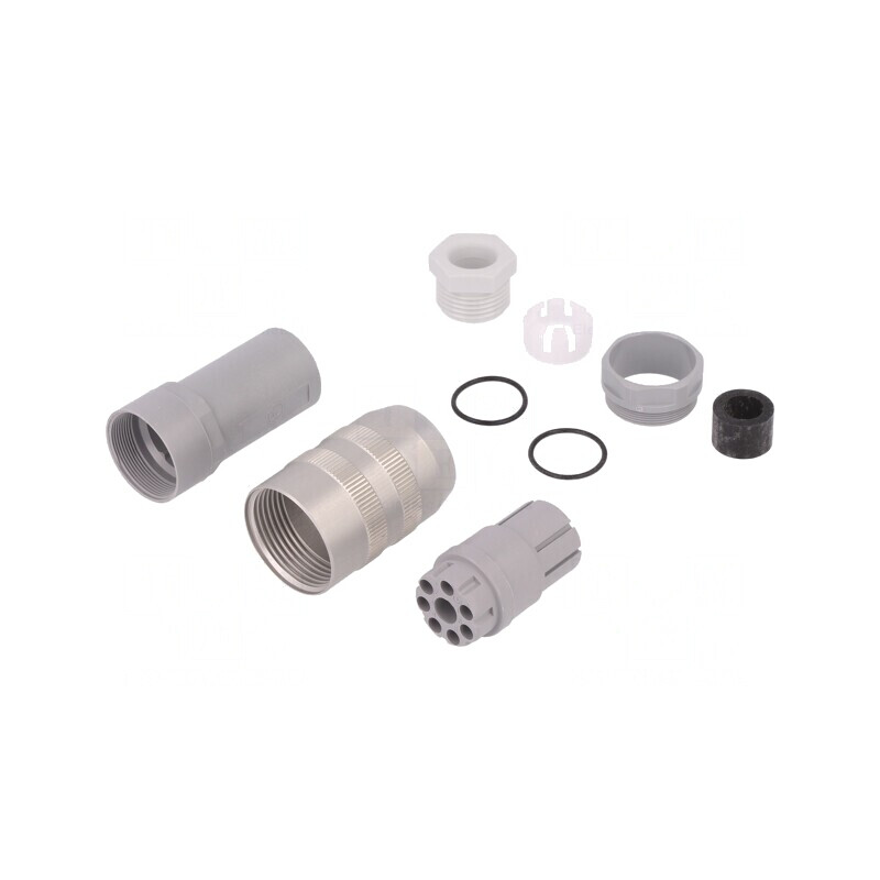 Mufă DIN 43651 7 pini 10A IP65 fără contacte | Electronic-mag.ro | Componente Electronice