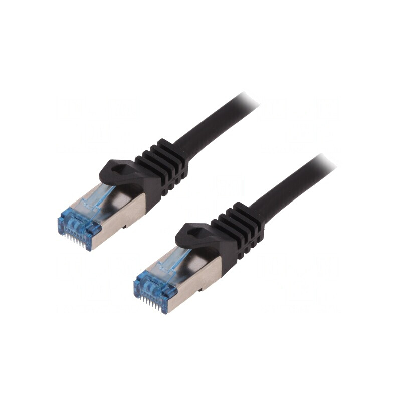 Patch Cord S/FTP Cat 6a Negru 20m LSZH | Electronic-mag.ro | Componente Electronice