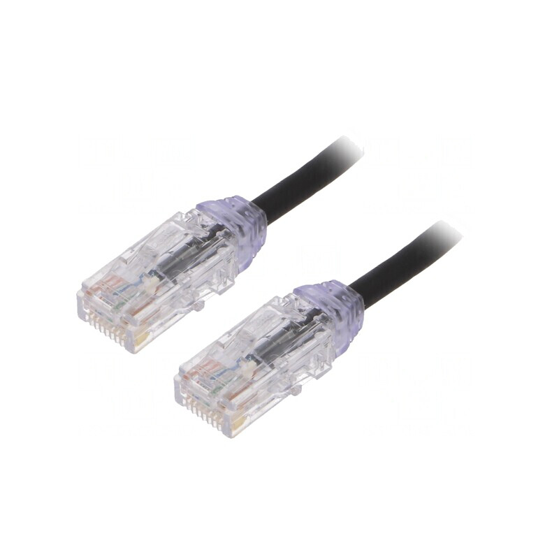 Patch cord negru 3m, UTP, Cat 6a, 28AWG, LSZH | Electronic-mag.ro | Componente Electronice
