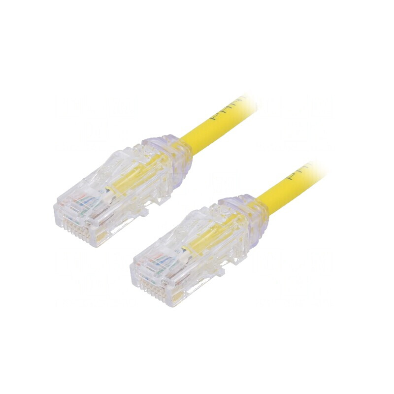 Patch cord galben 3m UTP Cat6a LSZH 28AWG | Electronic-mag.ro | Componente Electronice