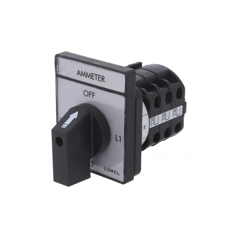 Comutator cu Came pentru Ampermetre 16A 4 Pozitii | Electronic-mag.ro | Componente Electronice