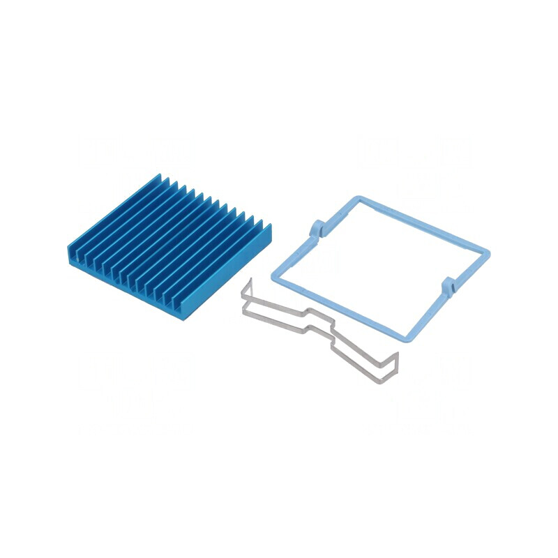 Radiator extrudat cu aripioare BGA albastru 45x45mm | Electronic-mag.ro | Componente Electronice