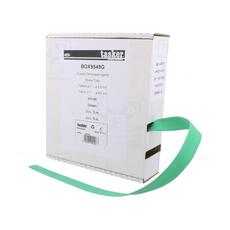 Manșon termocontractabil verde 9.5mm x 5m | Electronic-mag.ro | Componente Electronice
