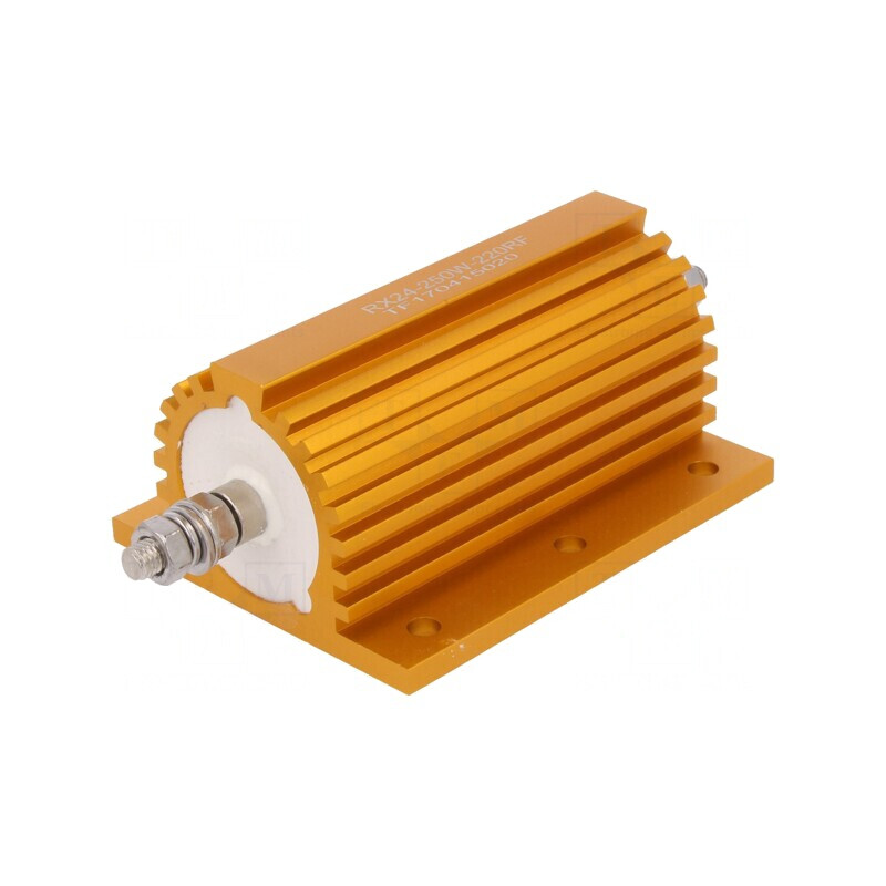 Rezistor bobinat cu radiator 220Ω 250W ±1% | Electronic-mag.ro | Componente Electronice