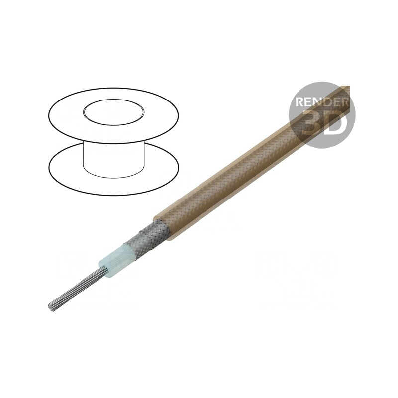 Cablu coaxial RG400 maro transparent 4,95mm | Electronic-mag.ro | Componente Electronice
