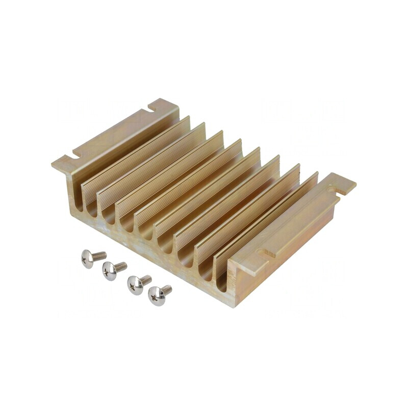 Radiator Extrudat Negru pentru Relee SSR Trifazate 35mm | Electronic-mag.ro | Componente Electronice