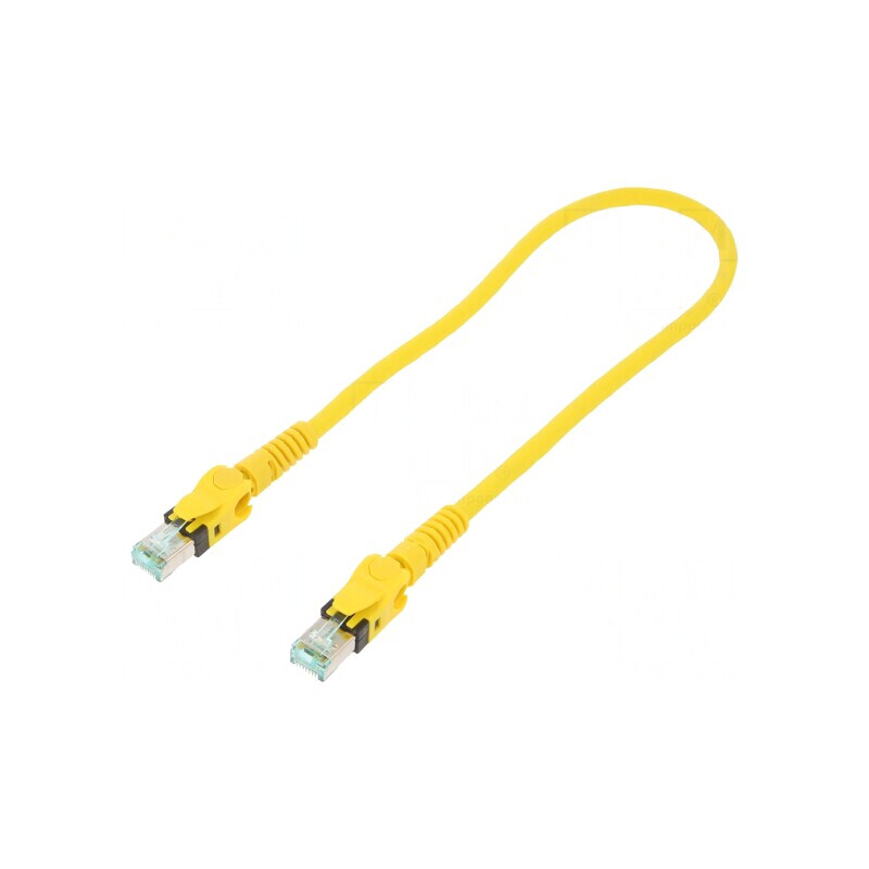Patch Cord S/FTP Cat 6a Cu 0.5m Galben | Electronic-mag.ro | Componente Electronice