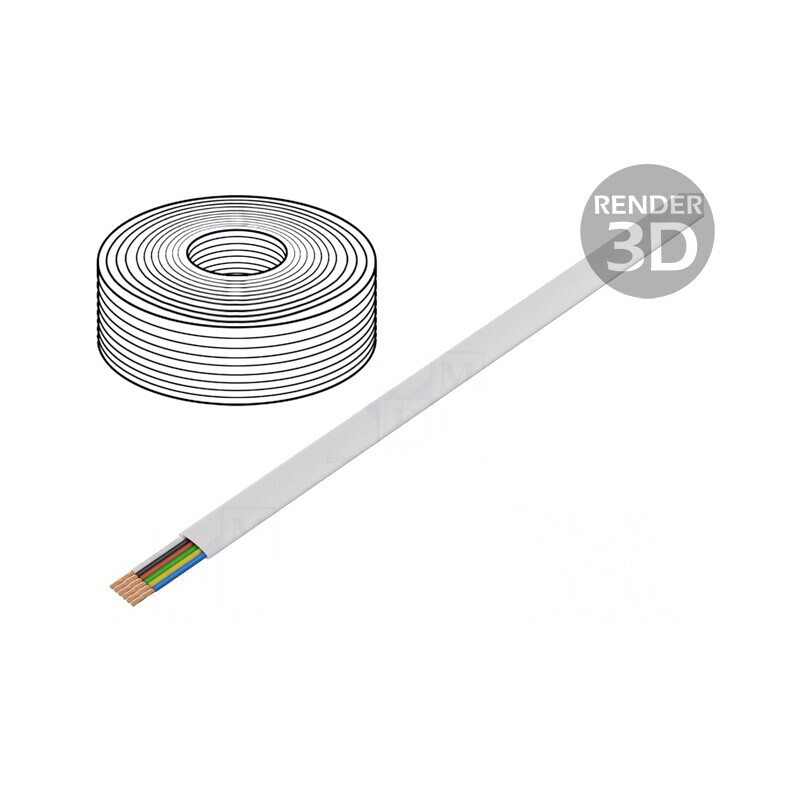 Cablu Telecomunicaţii Litat 6x28AWG Alb 100m | Electronic-mag.ro | Componente Electronice