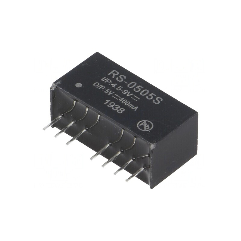 Convertor DC/DC 2W 4.5-9V la 5V 400mA SIP8 RS-0505S | Electronic-mag.ro | Componente Electronice